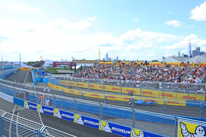 Picture: NUSSLI realized a temporary grandstand for the racing fans, and built camera towers and a pedestrian bridge alo
