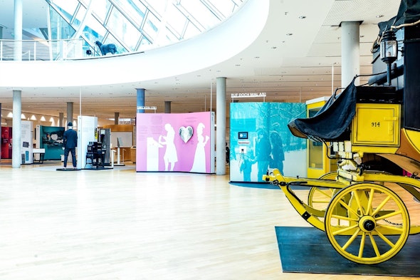 NÜSSLI hat die neue Dauerausstellung im Museum für Kommunikation in Frankfurt baulich umgesetzt.