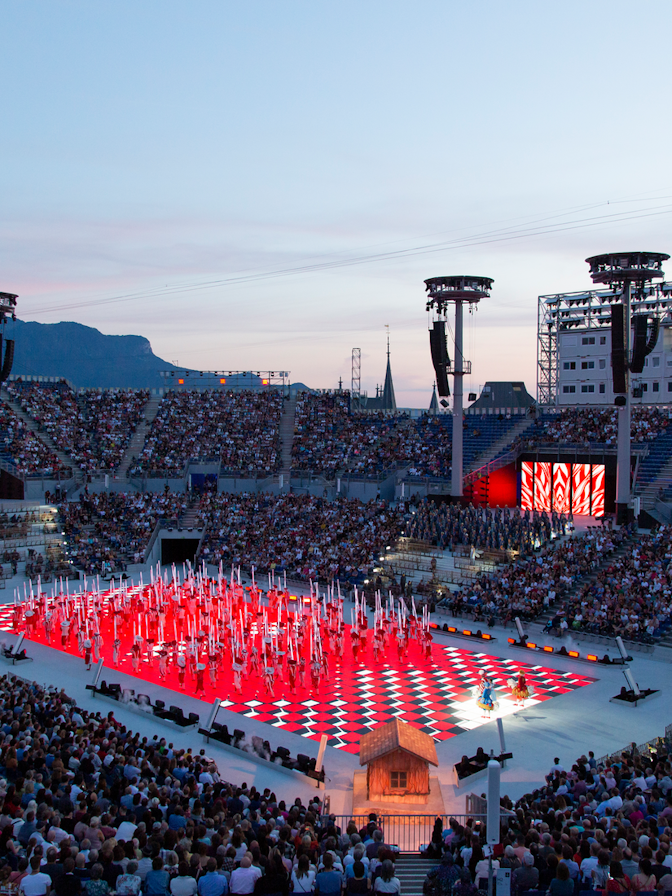 Die aussergewöhnliche Arena der Fête des Vignerons