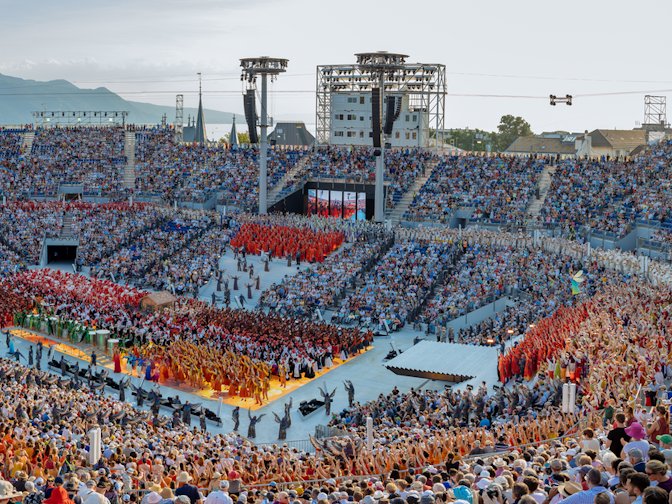 Die aussergewöhnliche Arena der Fête des Vignerons