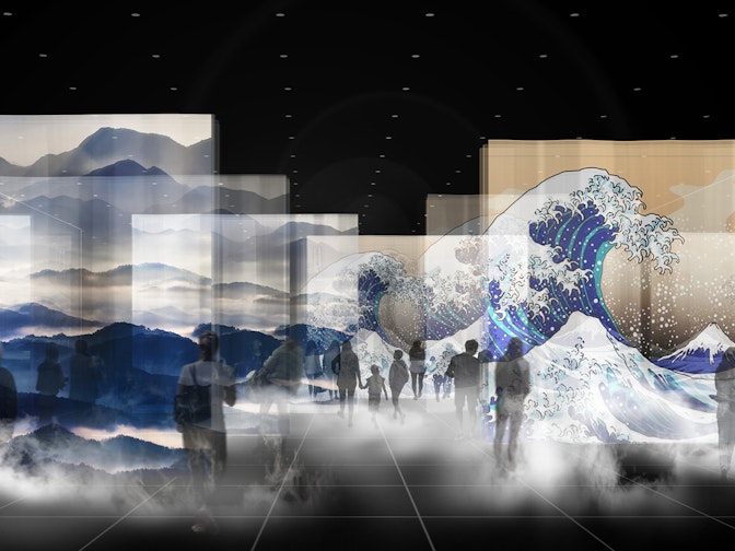 The Japanese Pavilion is located in the thematic section "Opportunities" and covers an area of approximately 5,200 m2. The Japanese Pavilion is located in the thematic section "Opportunities" and covers an area of approximately 5,200 m2.