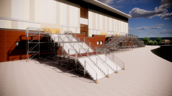 Design and build of temporary facilities (overlay) for the new Sandwell Aquatics Centre near Birmingham, UK