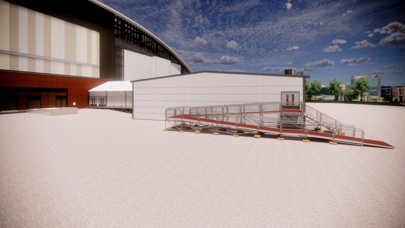 Design and build of temporary facilities (overlay) for the new Sandwell Aquatics Centre near Birmingham, UK