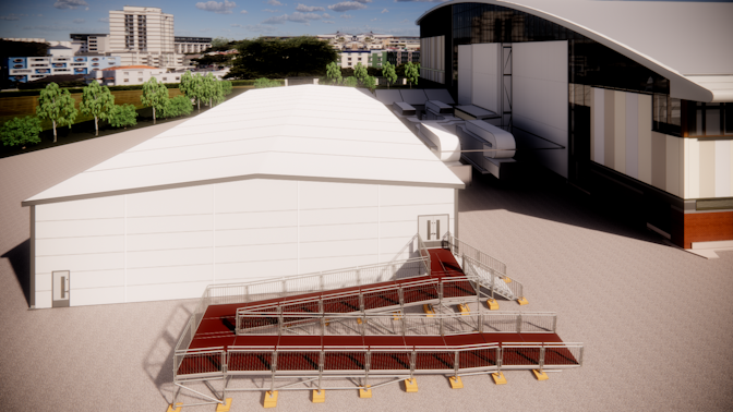 Design and build of temporary facilities (overlay) for the new Sandwell Aquatics Centre near Birmingham, UK