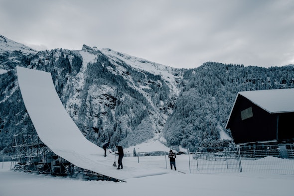 Die Bodenstation „The Ramp“ in Engelberg