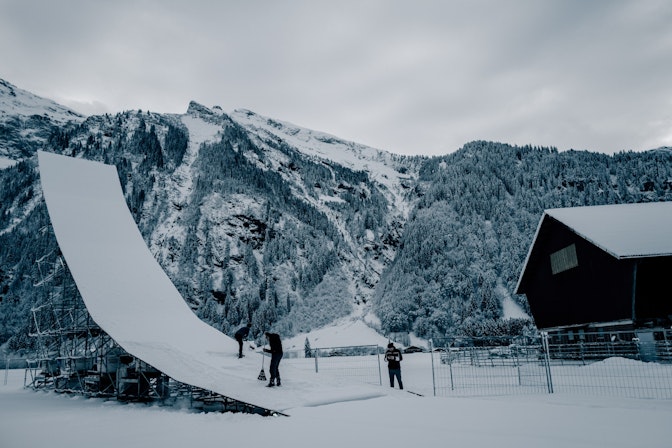 Die Bodenstation „The Ramp“ in Engelberg