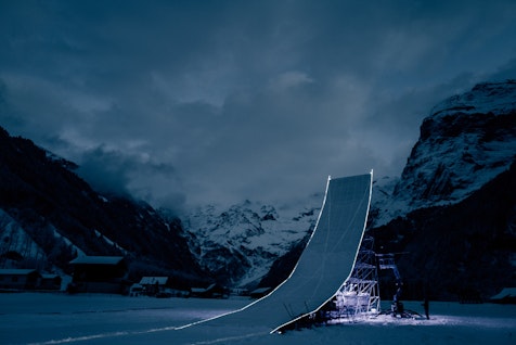Die Bodenstation „The Ramp“ in Engelberg