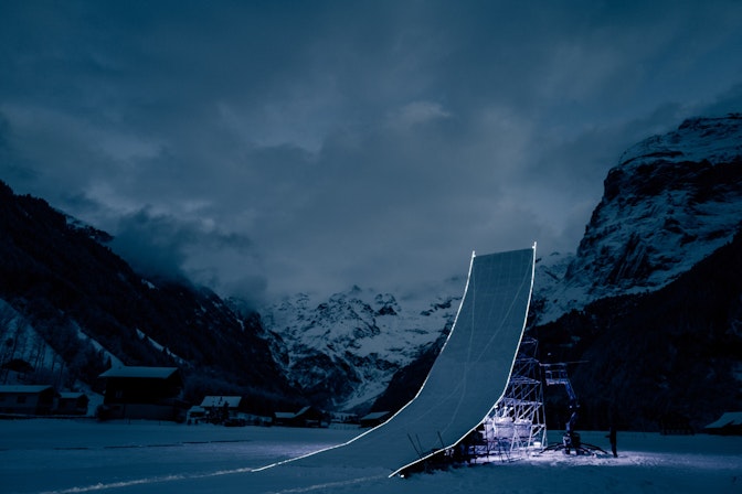 Die Bodenstation „The Ramp“ in Engelberg