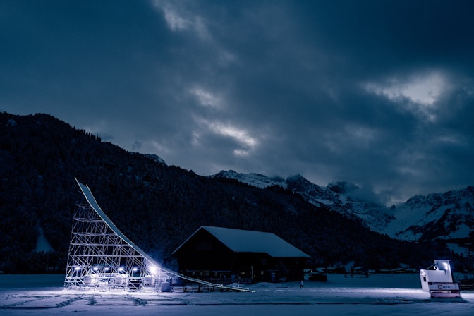 Die Bodenstation „The Ramp“ in Engelberg