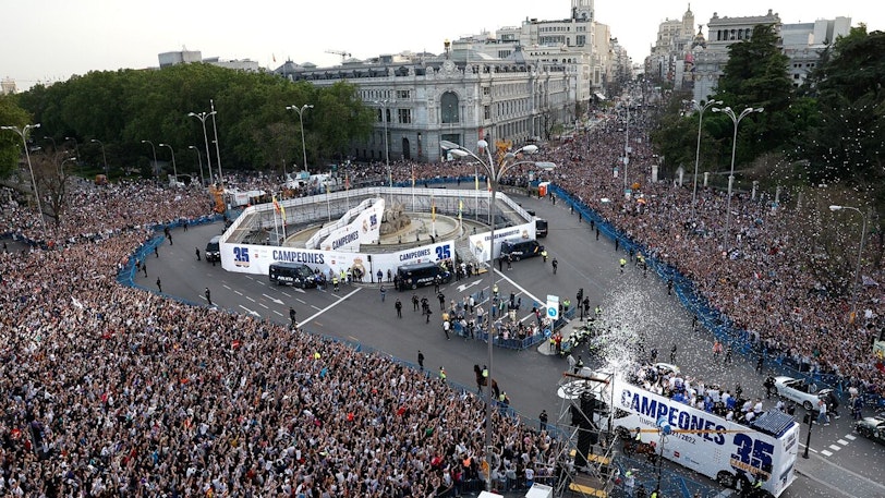 Spanischer Fussballmeister-Feier Real Madrid
