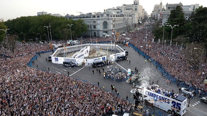 Spanischer Fussballmeister-Feier Real Madrid