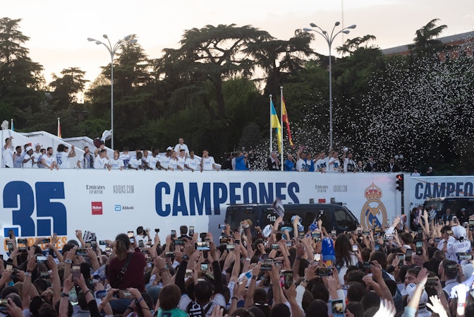 Spanischer Fussballmeister-Feier Real Madrid