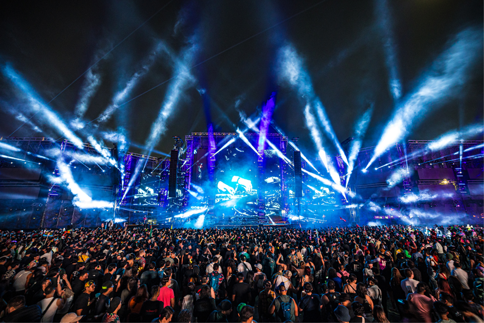 Temporäre Festivalbühne in Mexiko