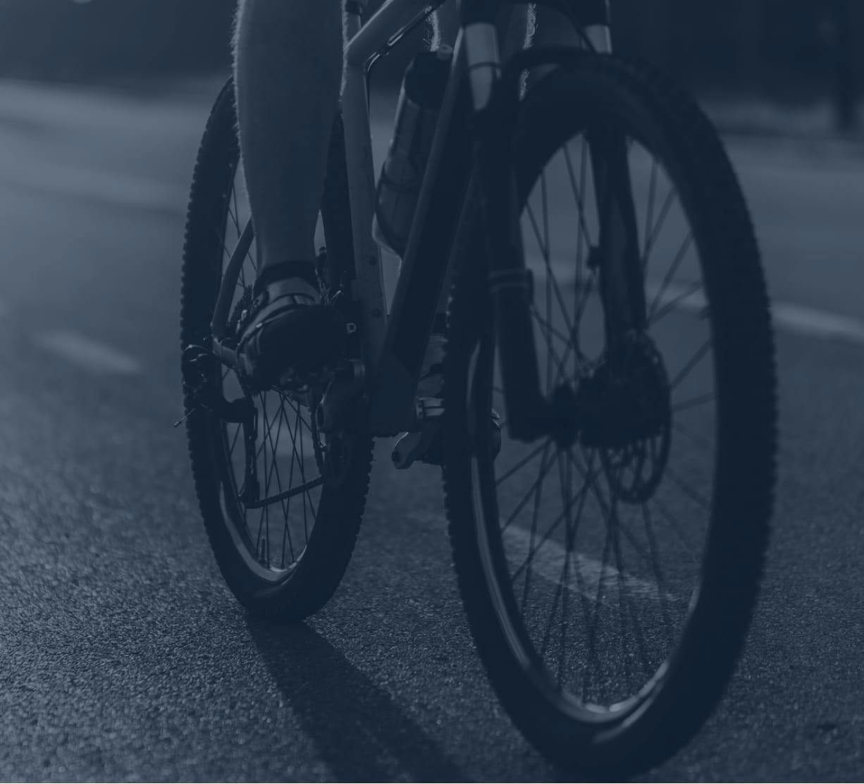 bicycle with a person riding it