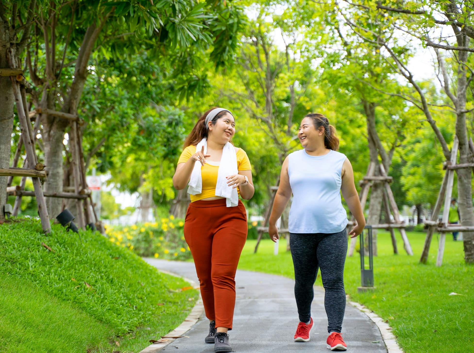 two women on a walk