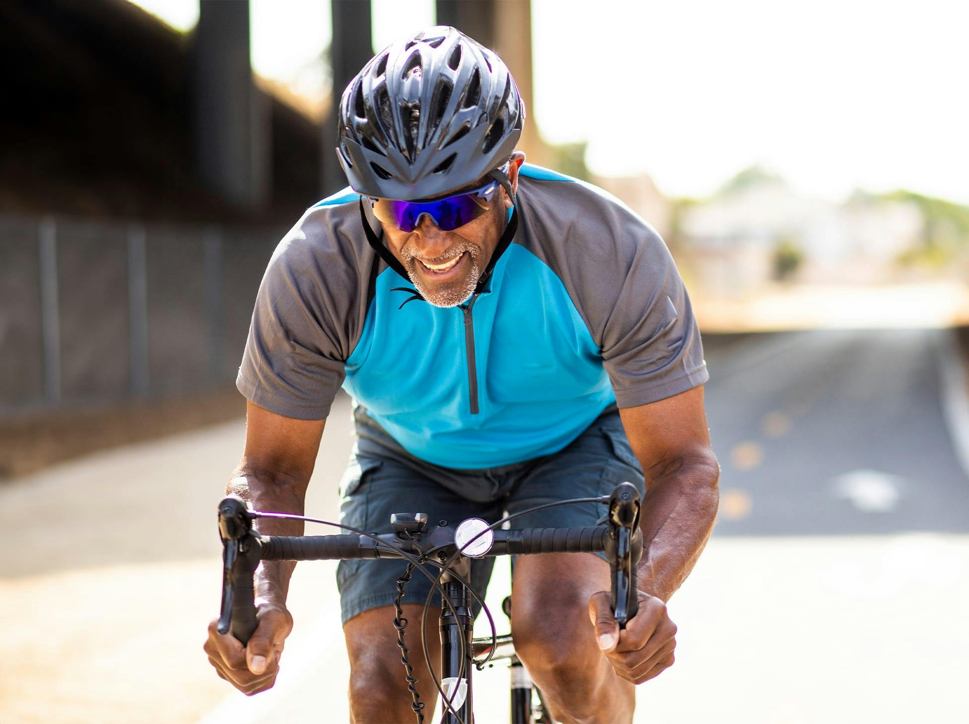 older man on a bike ride