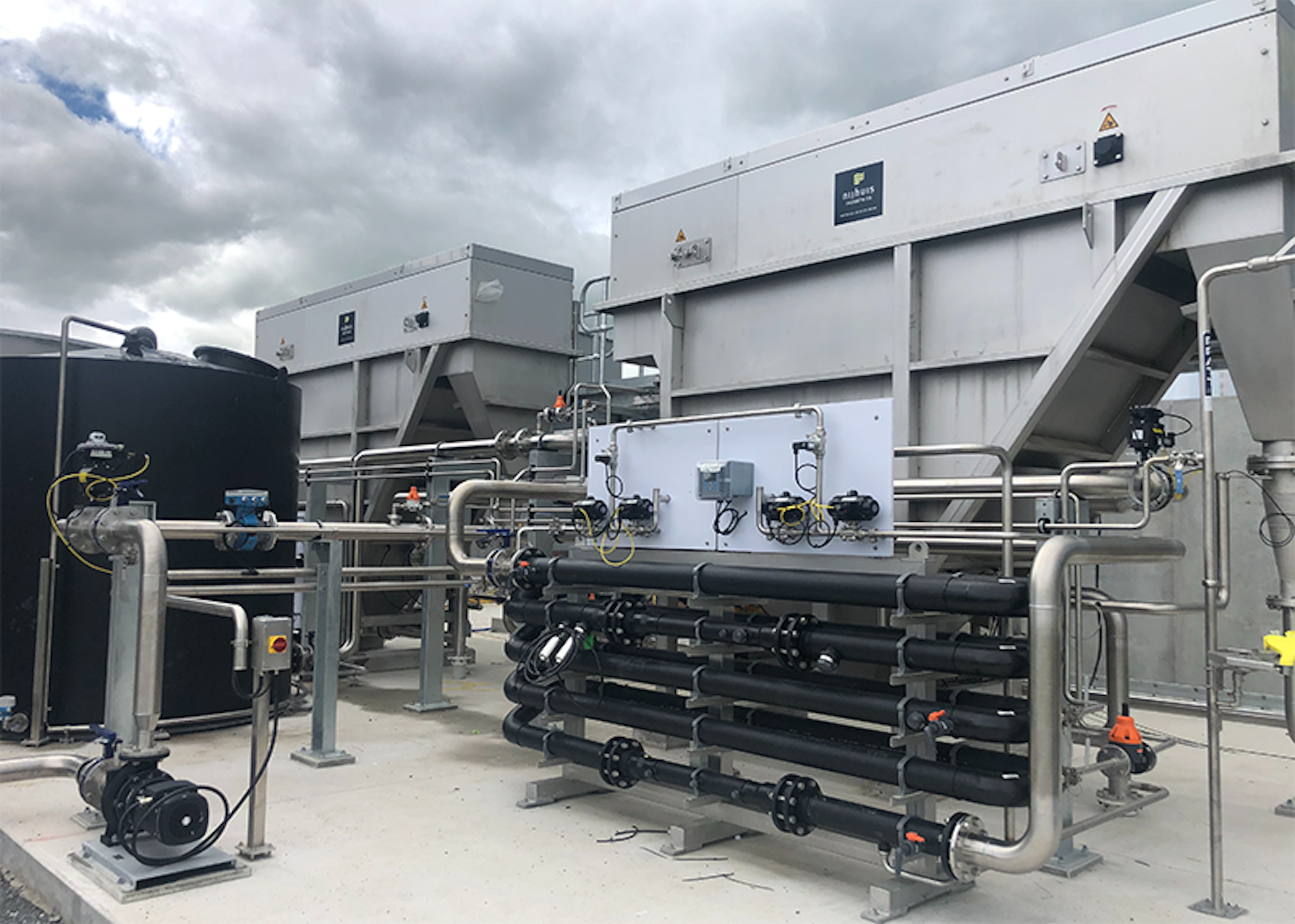 DAF system used for primary wastewater treatment at industrial facility DAF system used for primary wastewater treatment at industrial facility