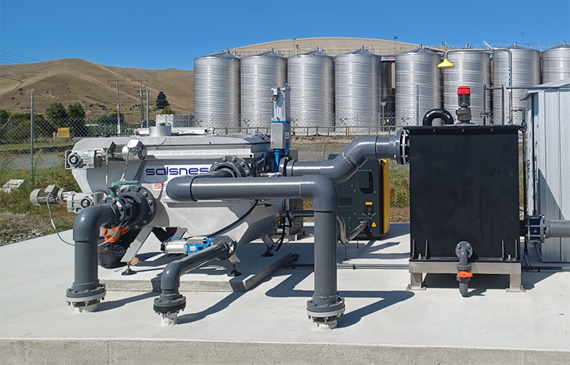 Salsnes filter used for primary wastewater screening and solids removal Salsnes filter used for primary wastewater screening and solids removal