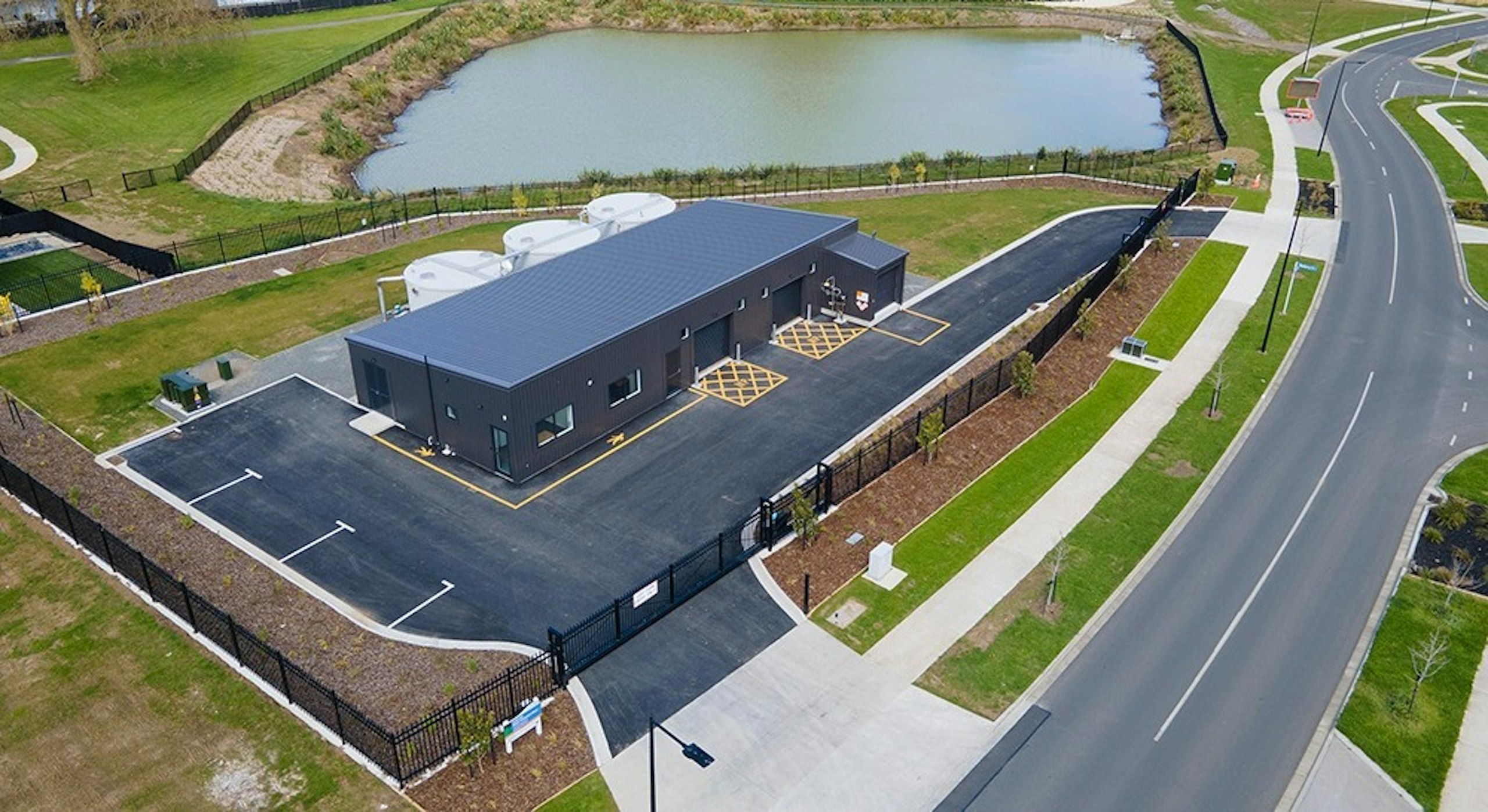 Lockerbie Water Treatment Plant located within a residential neighbourhood in Morrinsville.