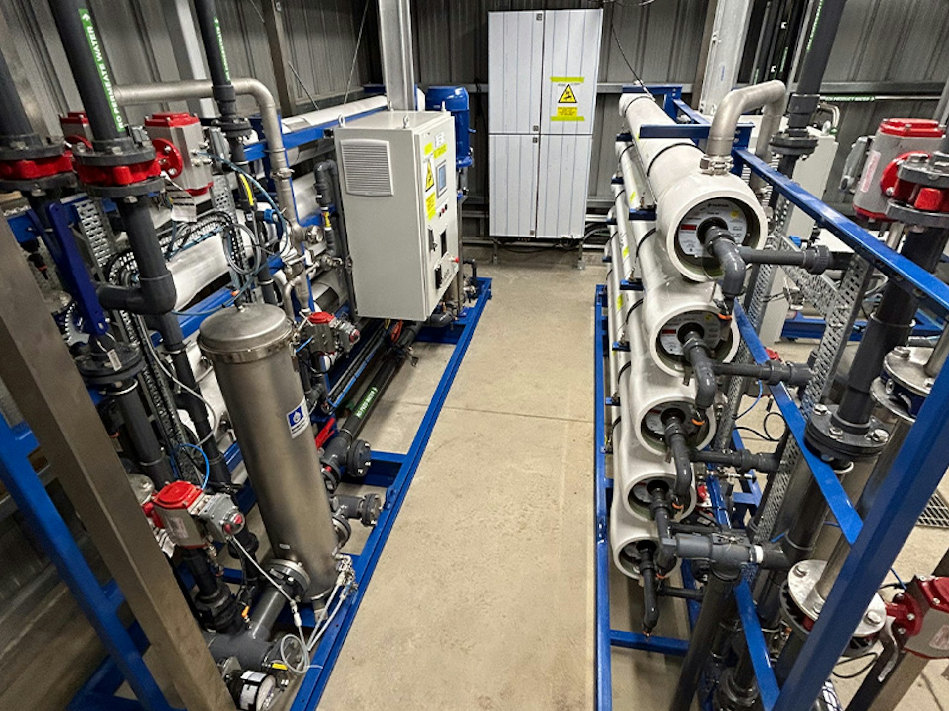 Dual-train RO-EDI system at Fonterra Edendale delivering high-purity boiler feedwater with reverse osmosis and electrodeionisation