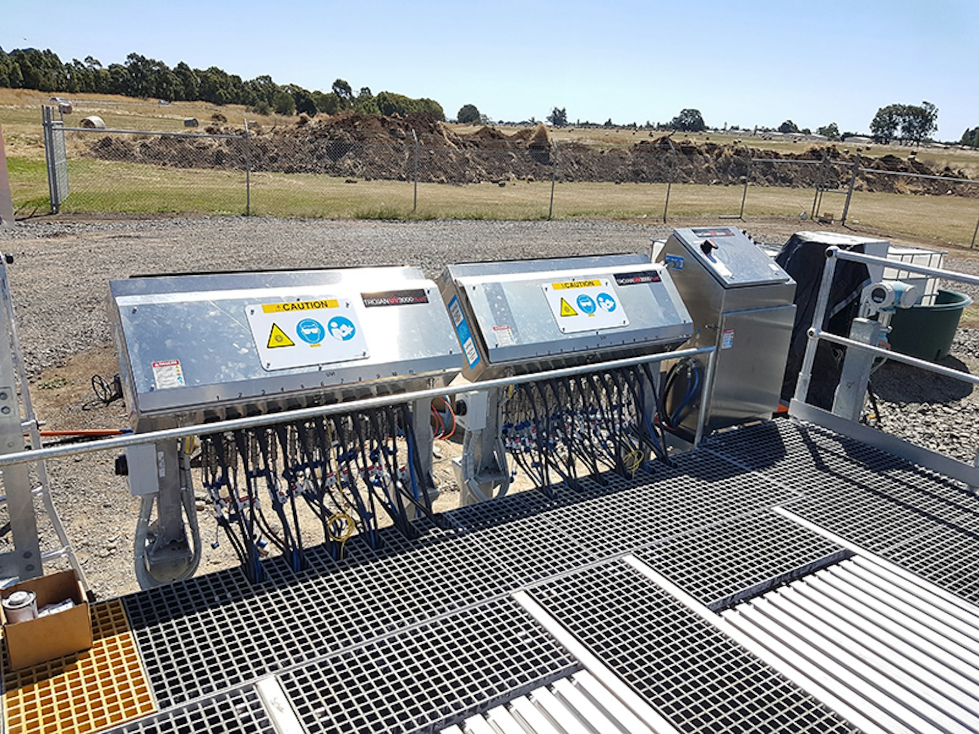 UV disinfection system installed at Kyneton Water Reclamation Plant site