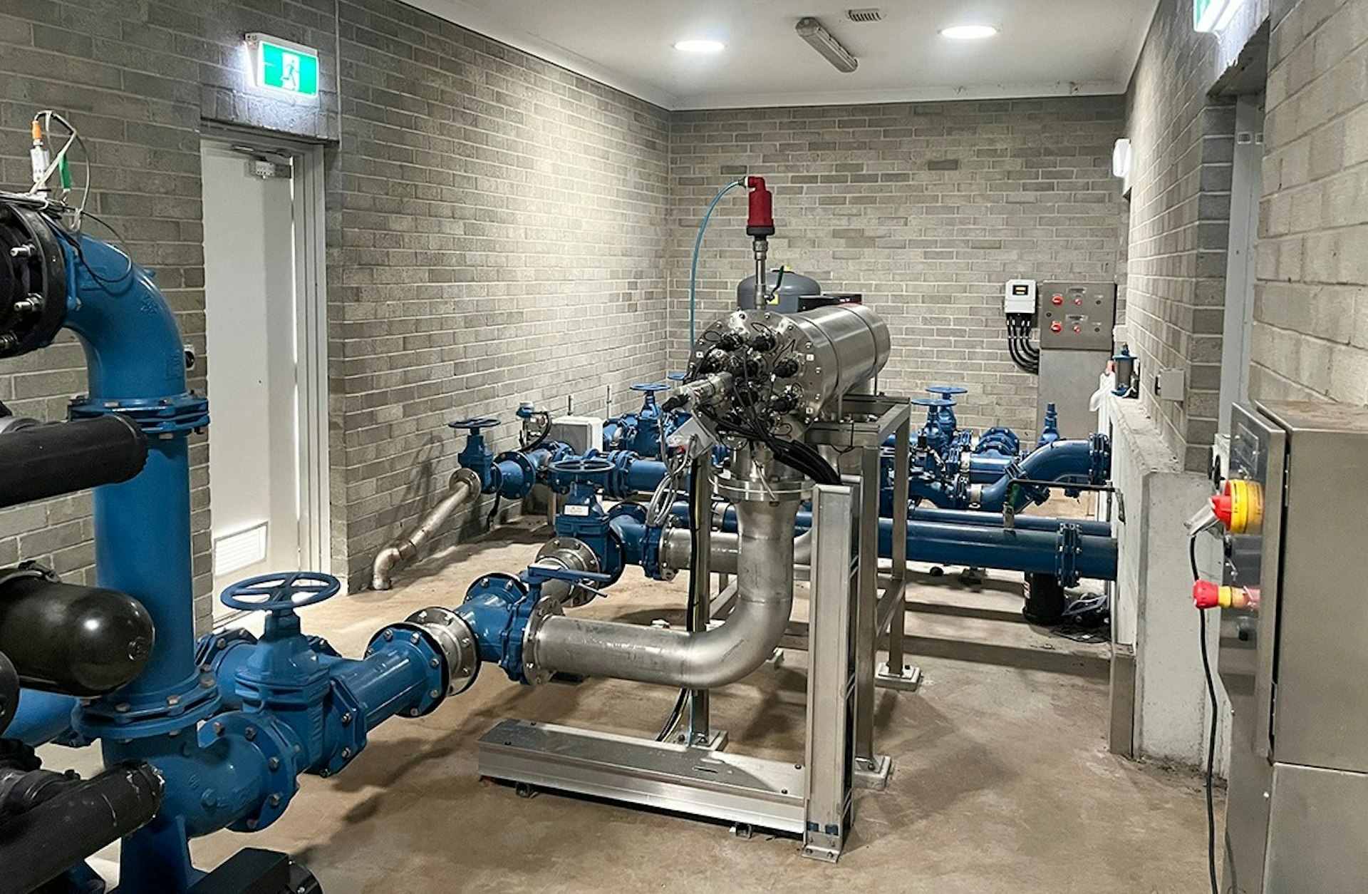 Stainless steel UV reactor and pipework installed within a MidCoast Council wastewater treatment facility