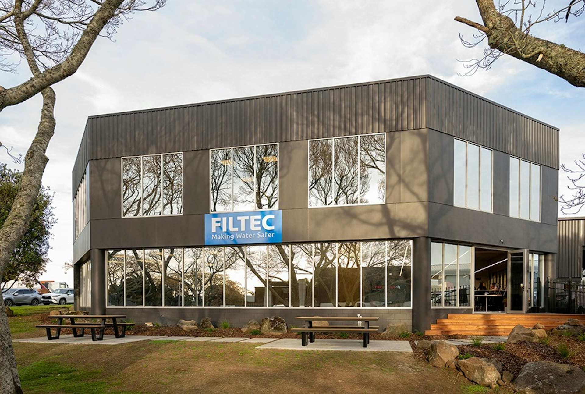 Exterior of FILTEC House, the company’s new Auckland headquarters Exterior of FILTEC House, the company’s new Auckland headquarters