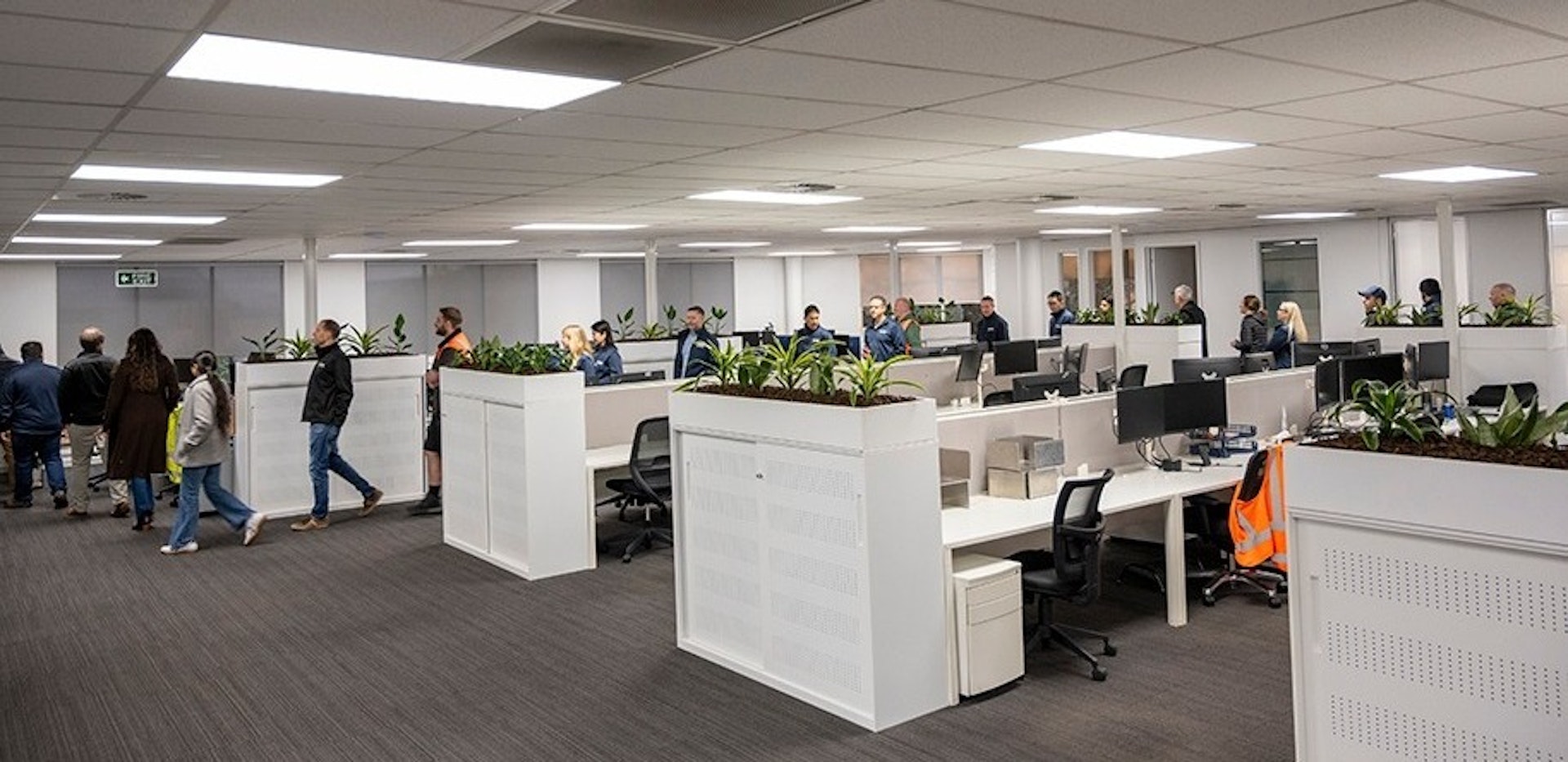 Open-plan office workspace at FILTEC House Open-plan office workspace at FILTEC House