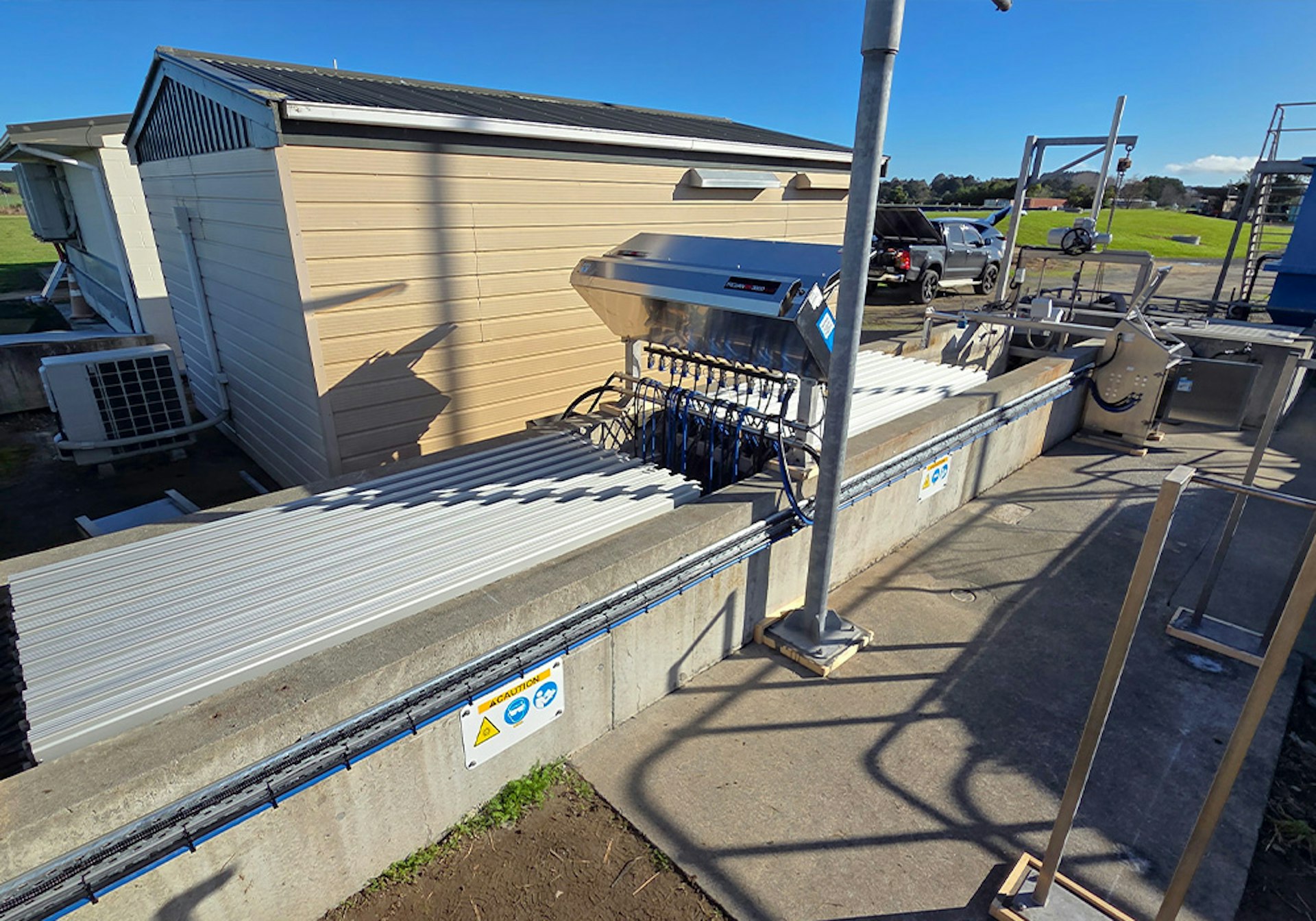 Trojan UV equipment integrated into existing concrete treatment channels