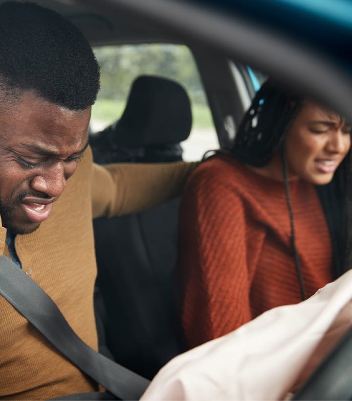 two people in a recent car accident