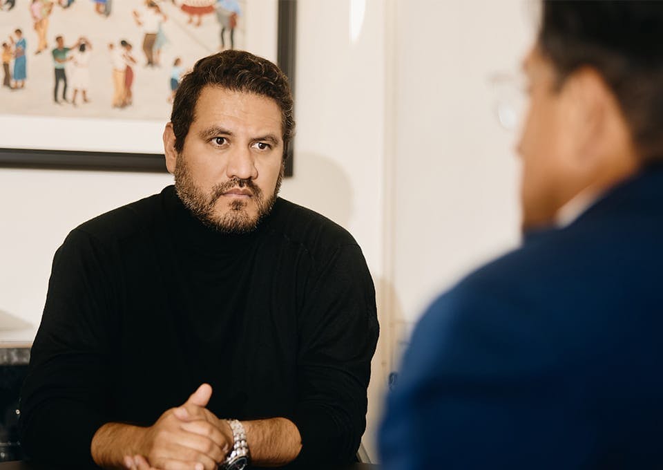 man talking to Fassold