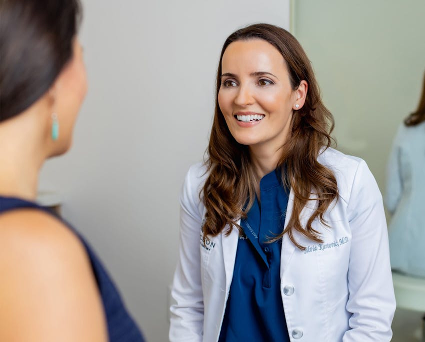 doctor smiling at a patient
