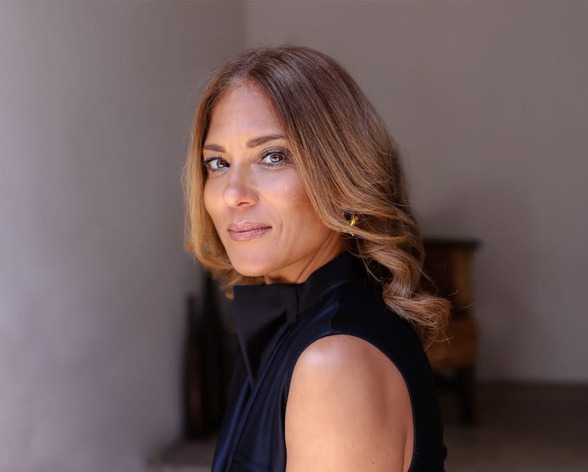 woman with wavy hair