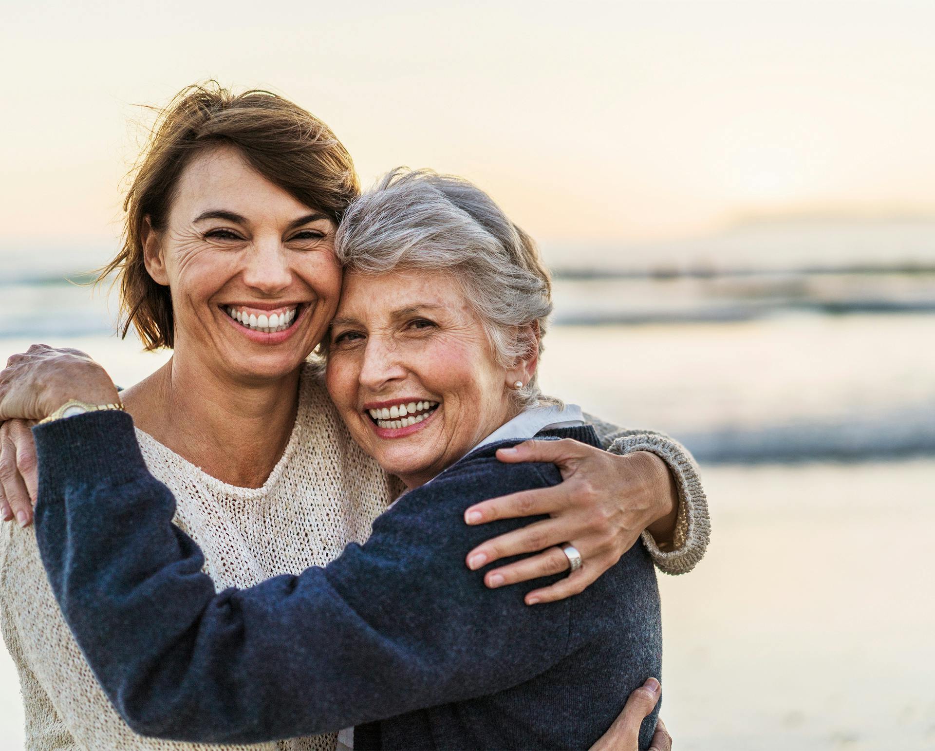 two women embracing