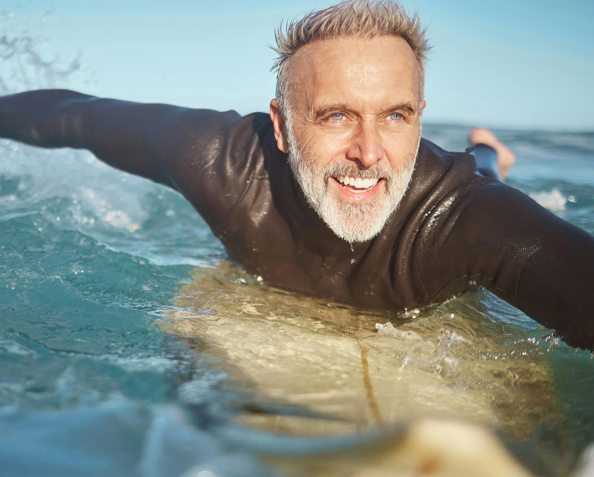 man surfing