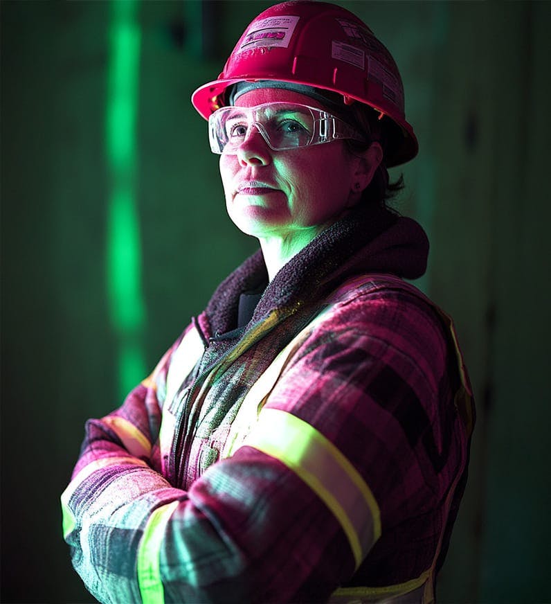 Worker in hard hat