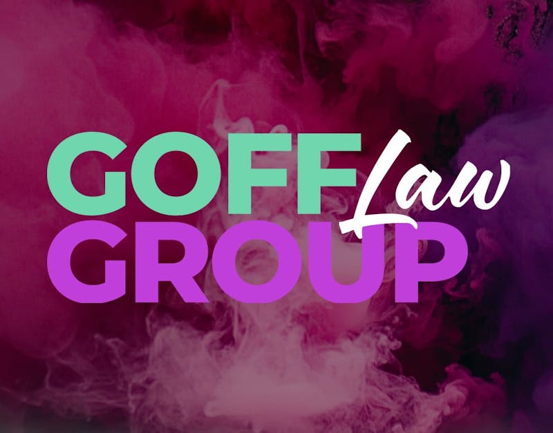 Goff logo with pink smoke