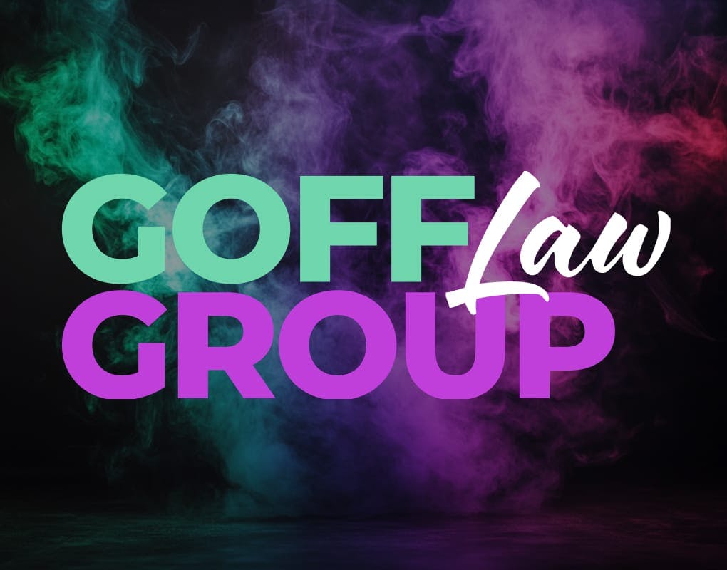 Goff logo with colored smoke
