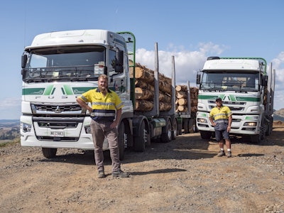 FUSO Shogun logging trucks for sale at Keith Andrews New Zealand.