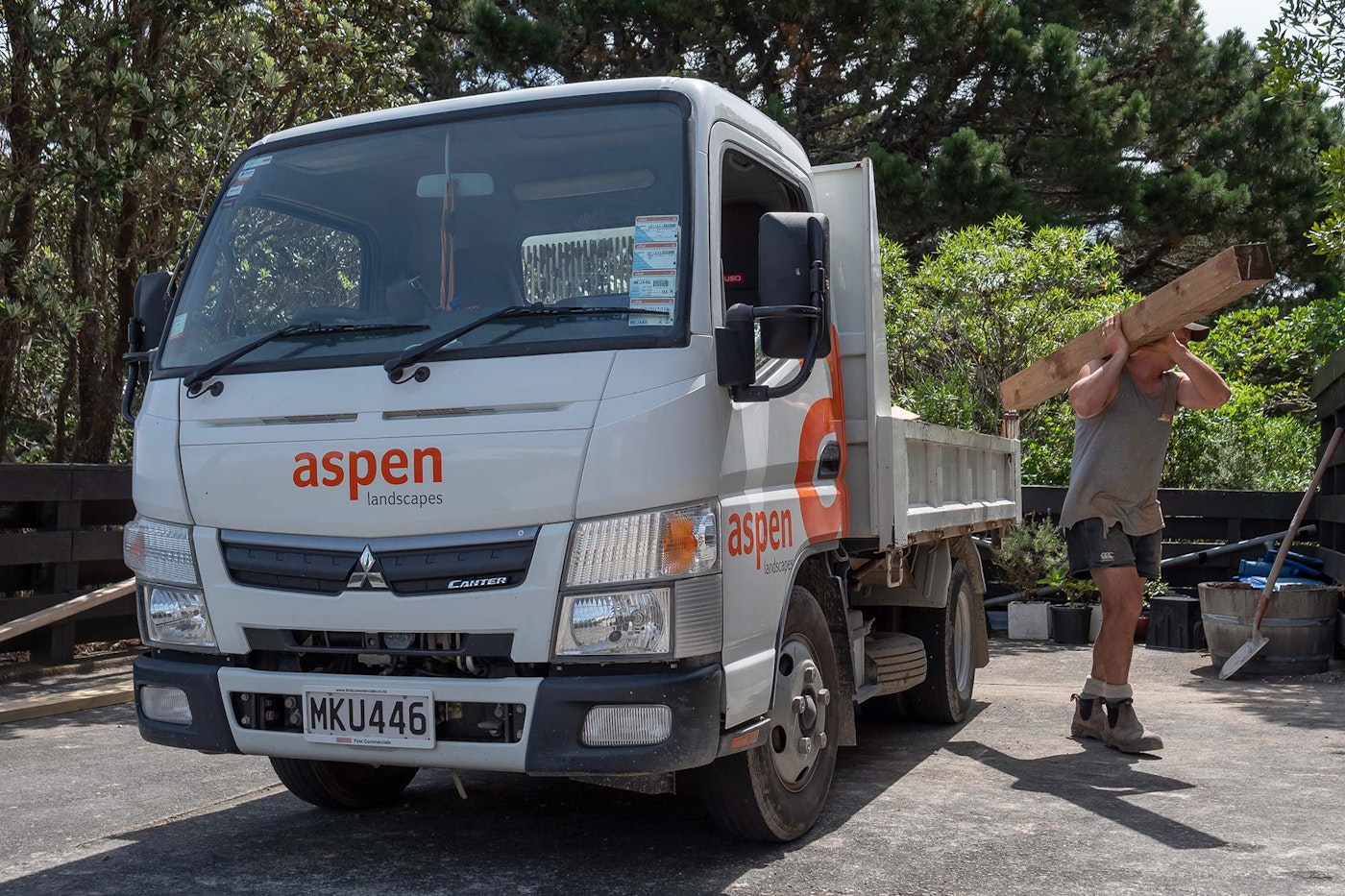 Aspen Landscapes' FUSO Canter Tipper from Keith Andrews.