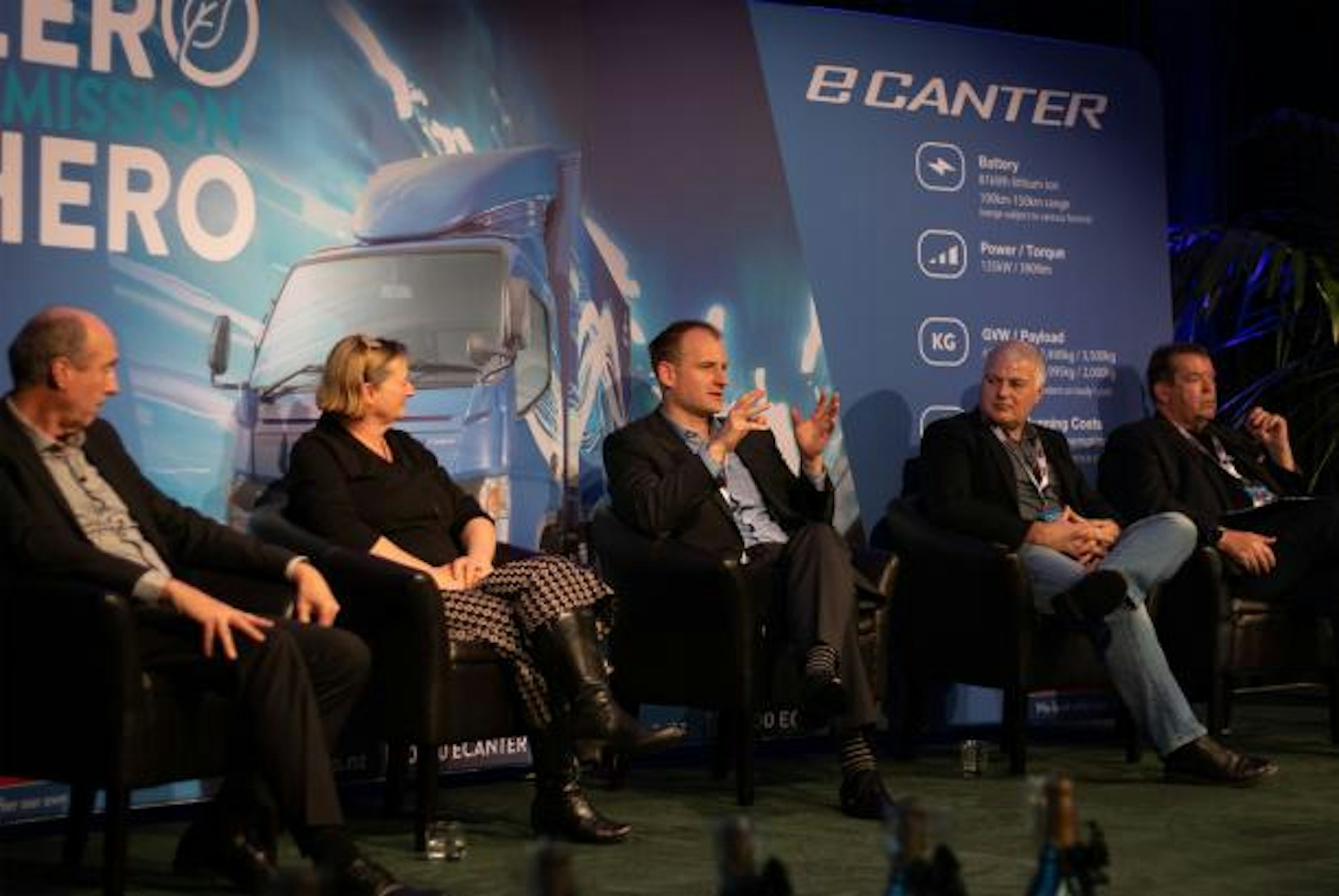 FUSO and Keith Andrews at heavy transport sustainability conference.