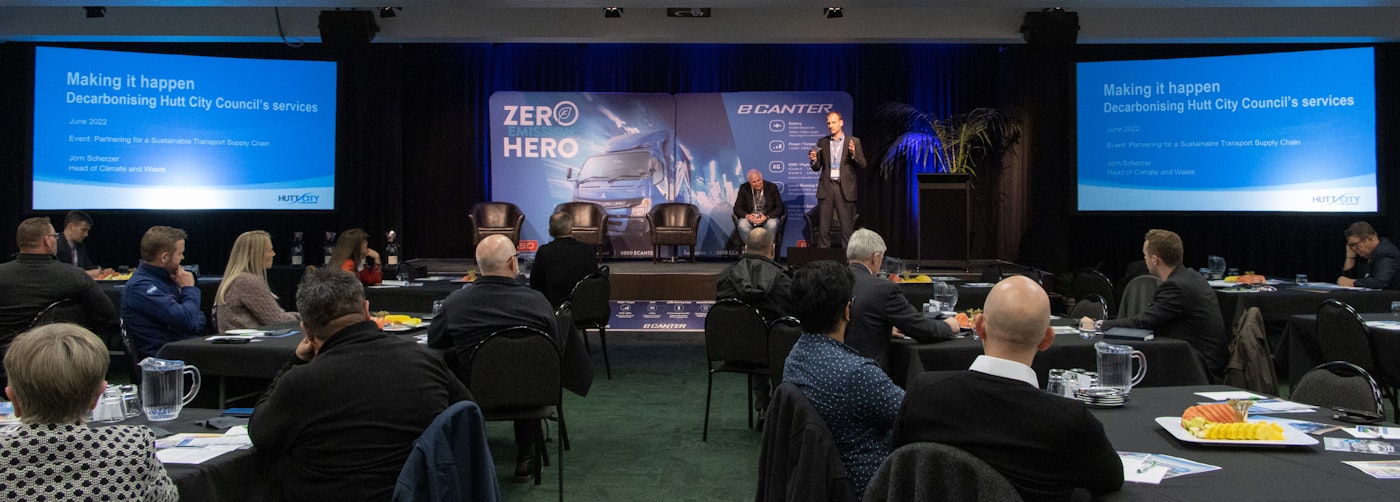 FUSO and Keith Andrews present to NZ Government at sustainability conference.