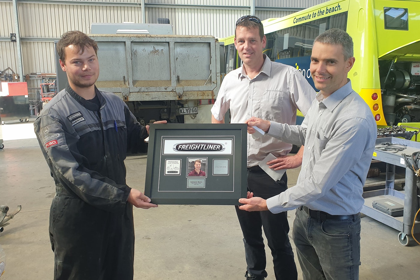 Cameron Bunn of Keith Andrews with Freightliner Professional Qualification.