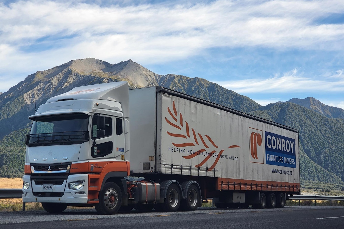Conroy Removals' FUSO Shogun 6x4 curtainsider from Keith Andrews.