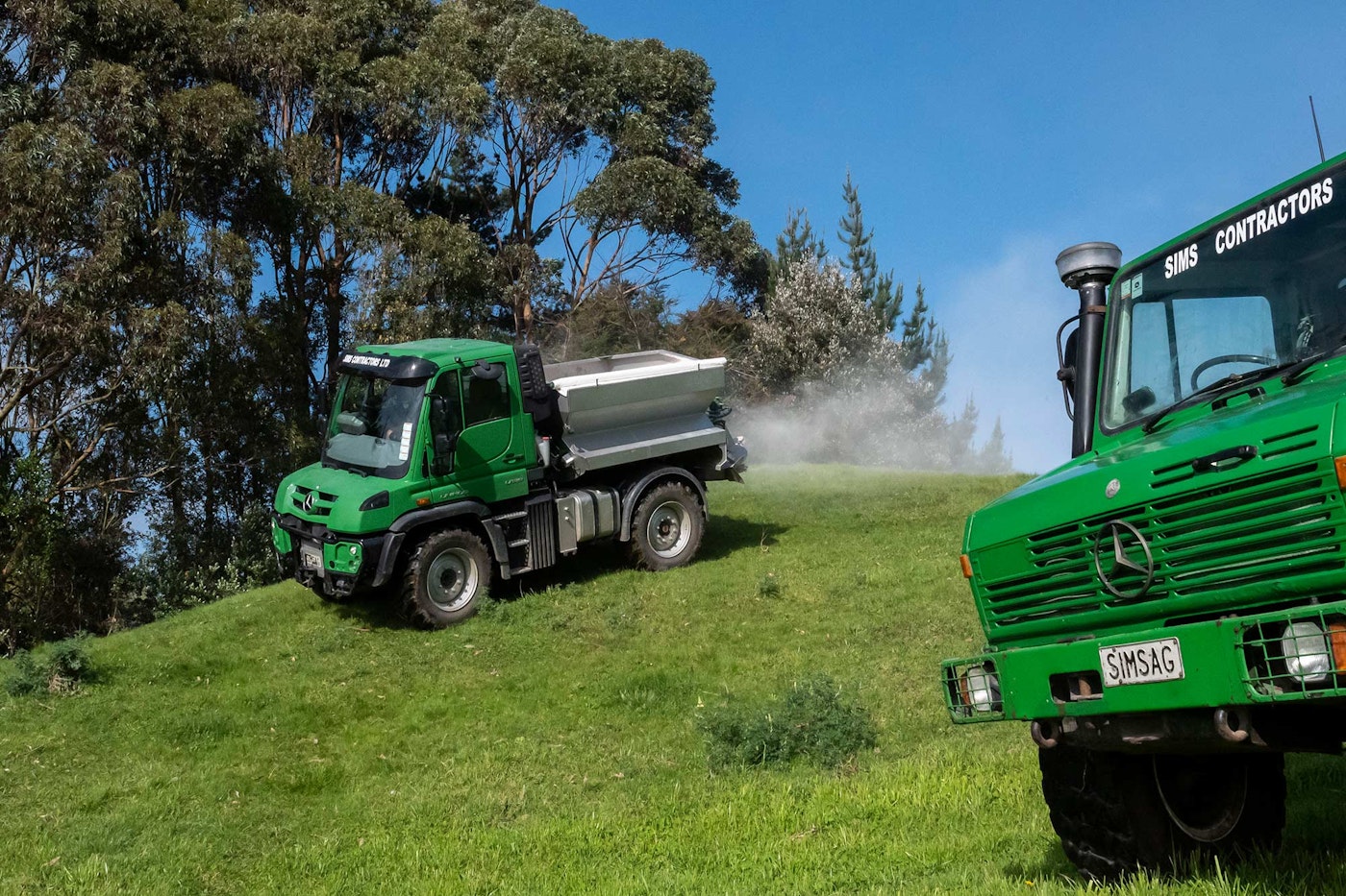 Sims Contractors' Mercedes-Benz Unimog Spreader from Keith Andrews.