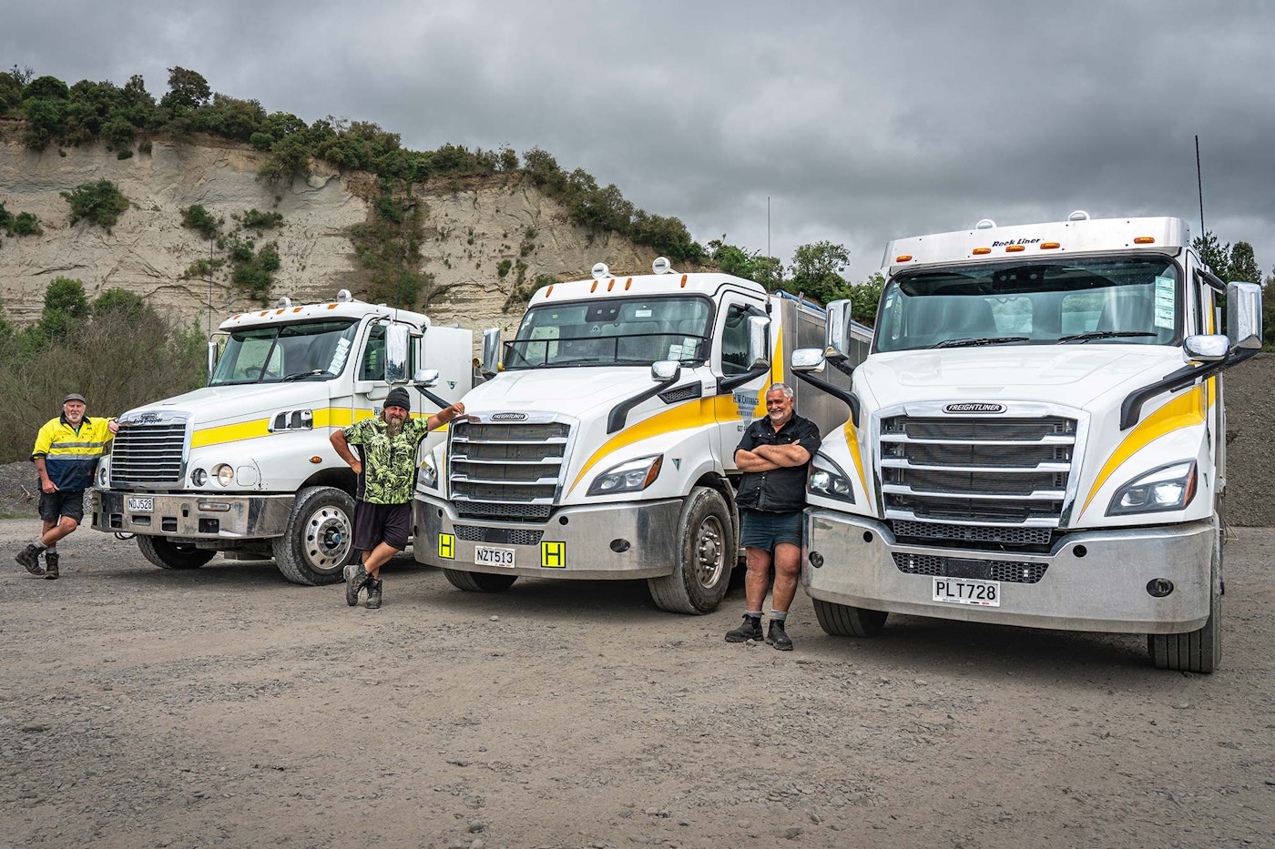 HW Cavanagh Aggregates' Freightliner Cascadia fleet from Keith Andrews.