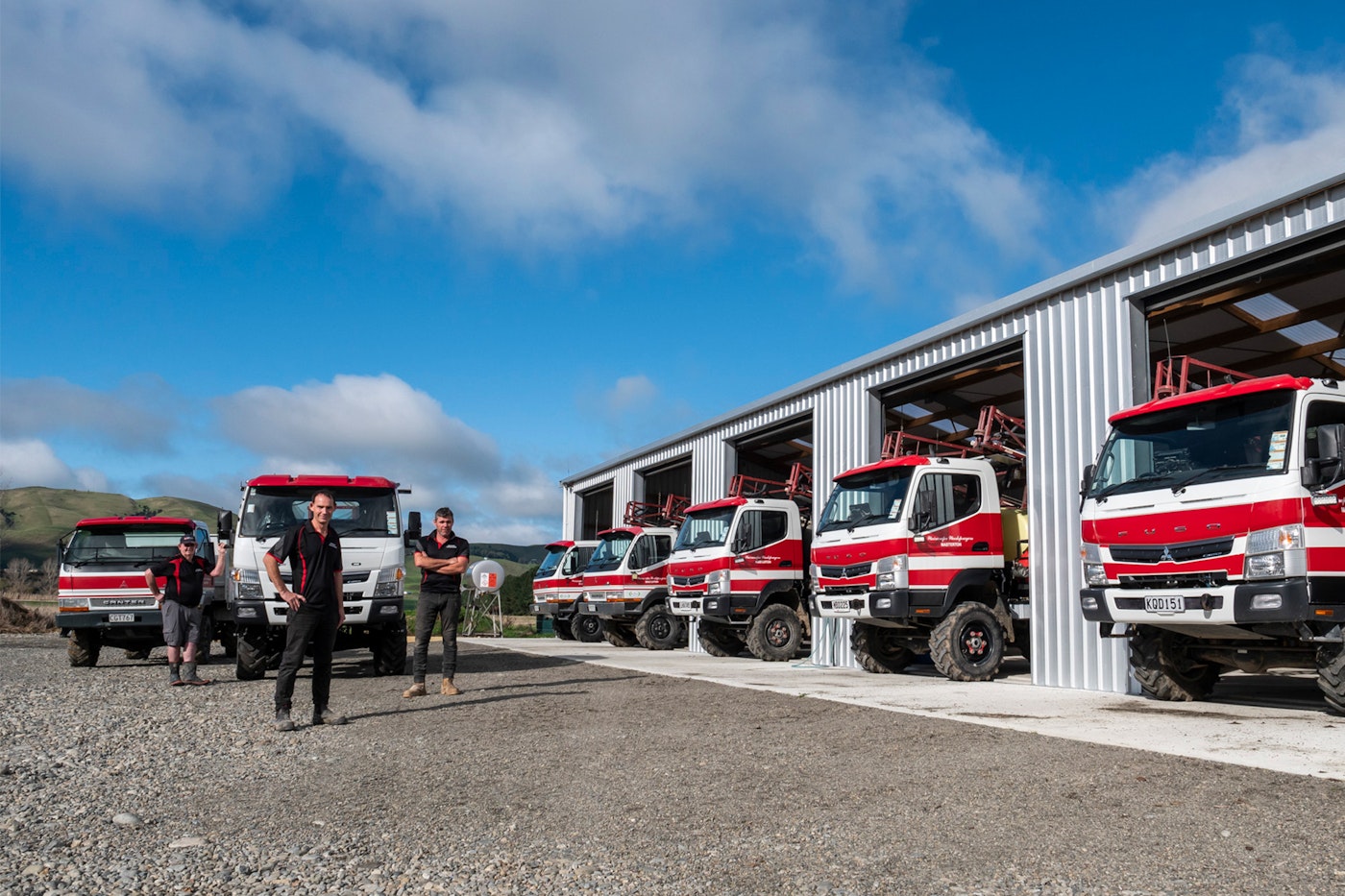 Wairarapa Weedsprayers' FUSO Canter fleet from Keith Andrews.