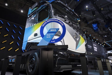 Mercedes-Benz eActros LongHaul wins 2023 Truck Innovation Award.