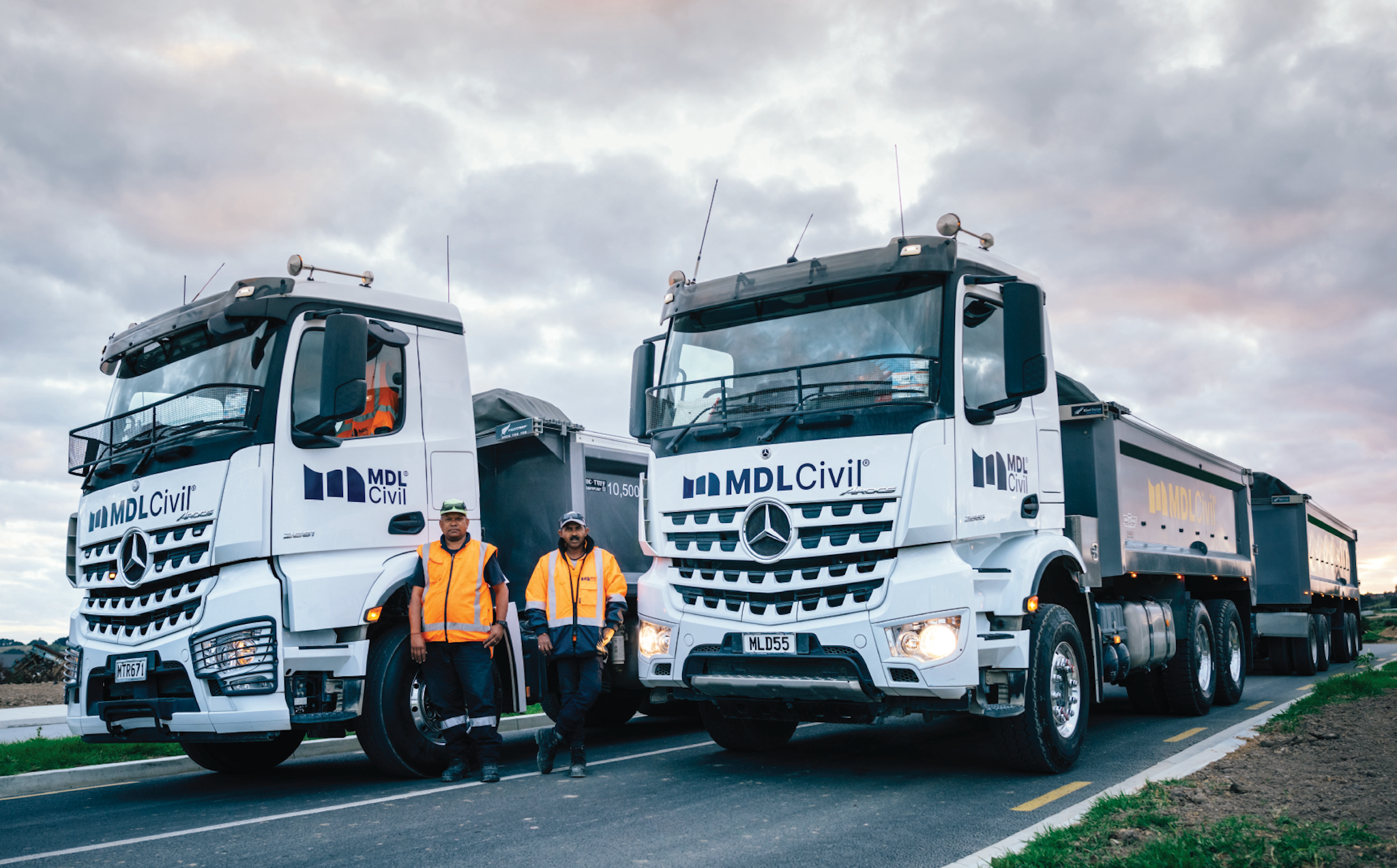 MDL Civil's Mercedes-Benz Arocs tipper vehicles from Keith Andrews.