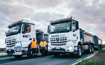 MDL Civil's Mercedes-Benz Arocs tipper vehicles from Keith Andrews.